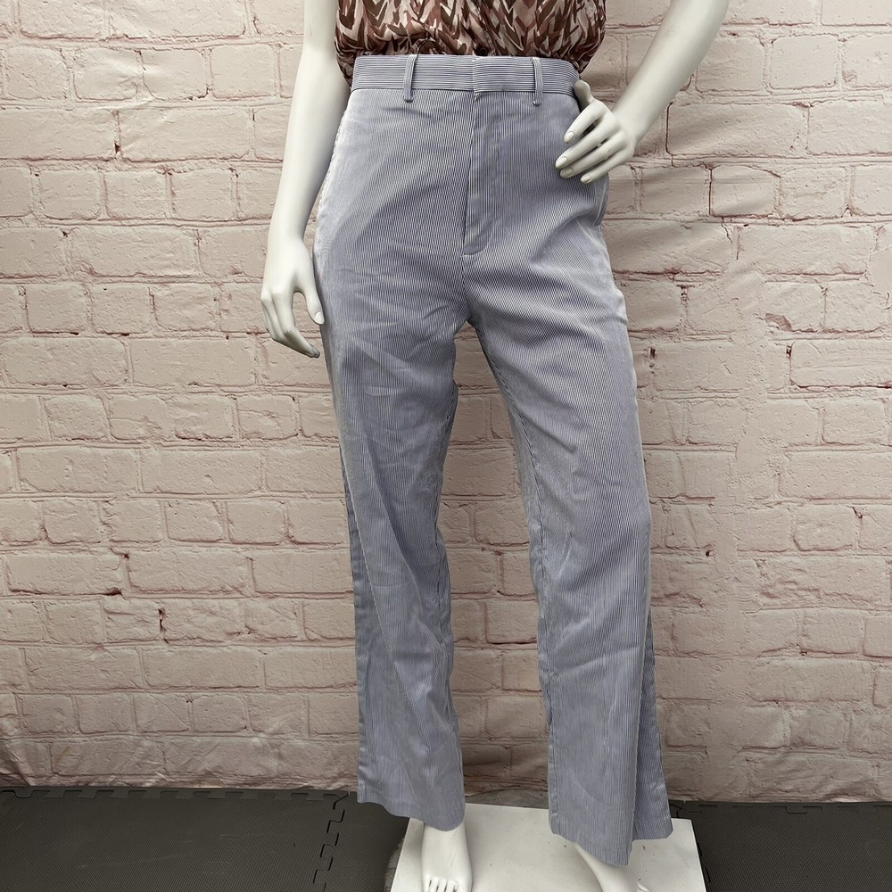Sean John Pants Women's Size 18 Blue Stripes Pockets Straight Leg Dress Career